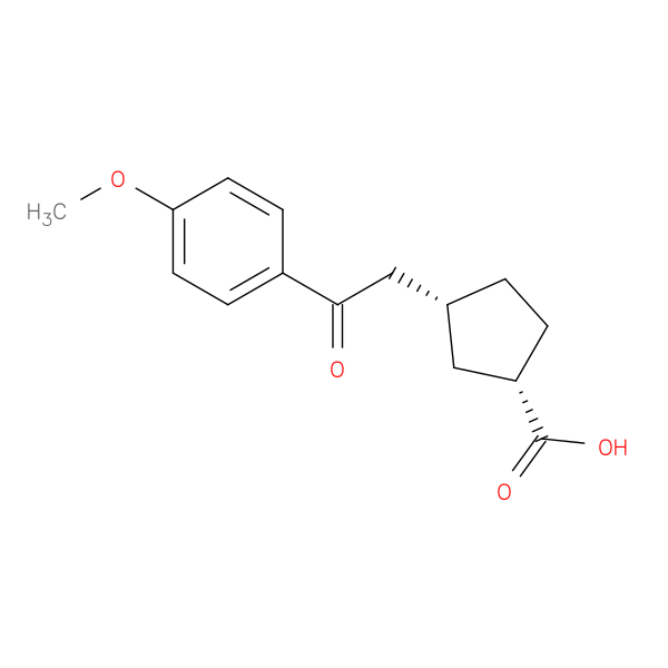 cis-3-[2-(4-Methoxyphenyl)-2-oxoethyl]cyclopentane-1-carboxylic acid