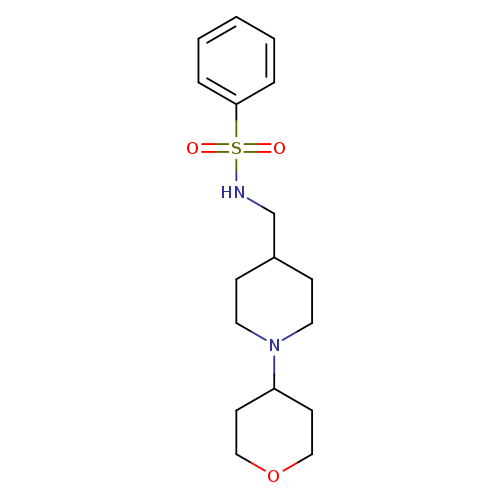 N-{[1-(oxan-4-yl)piperidin-4-yl]methyl}benzenesulfonamide