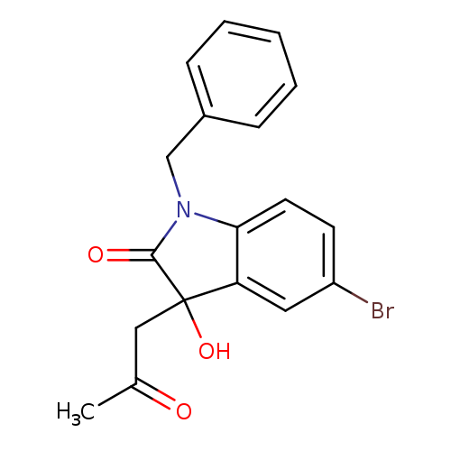 1-benzyl-5-bromo-3-hydroxy-3-(2-oxopropyl)-2,3-dihydro-1H-indol-2-one
