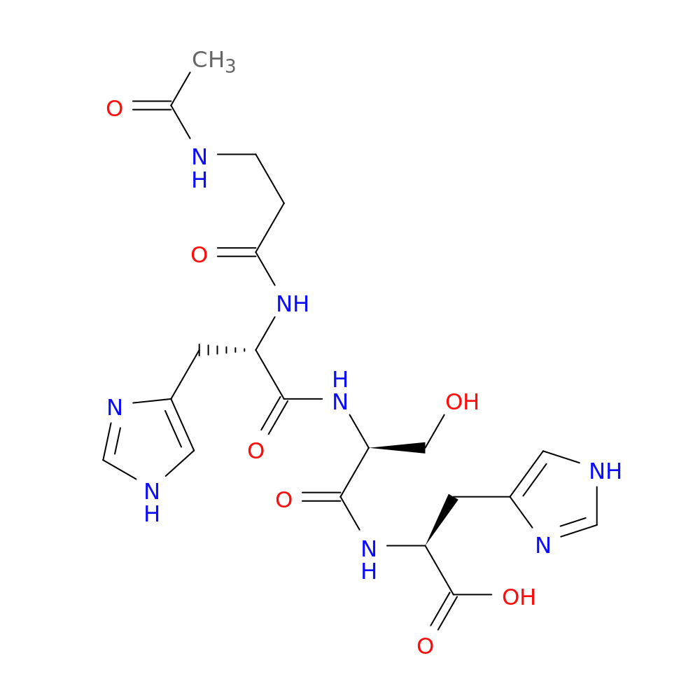 Ac-Beta-Ala-His-Ser-His-OH
