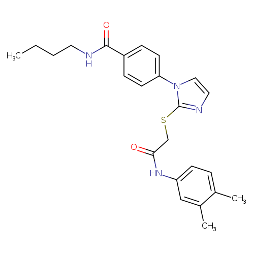 N-butyl-4-[2-({[(3,4-dimethylphenyl)carbamoyl]methyl}sulfanyl)-1H-imidazol-1-yl]benzamide
