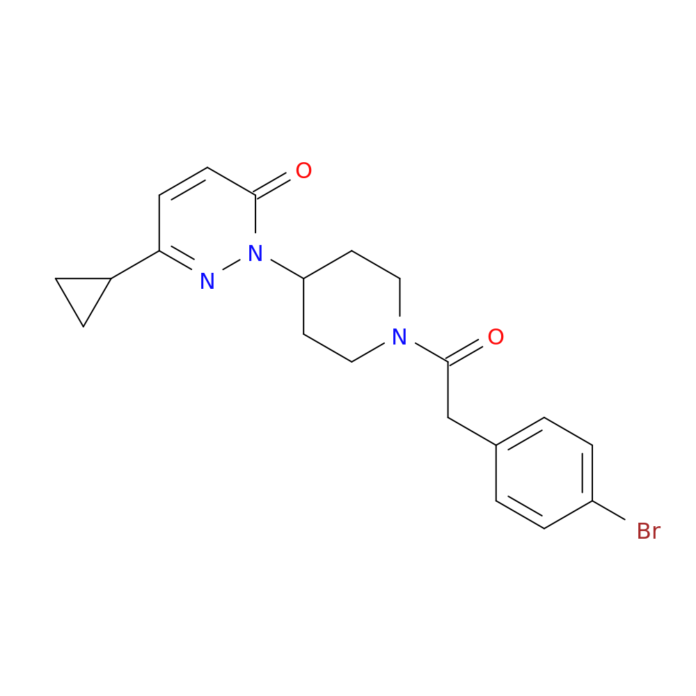 2-{1-[2-(4-bromophenyl)acetyl]piperidin-4-yl}-6-cyclopropyl-2,3-dihydropyridazin-3-one