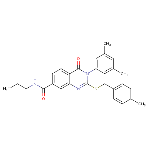 3-(3,5-dimethylphenyl)-2-{[(4-methylphenyl)methyl]sulfanyl}-4-oxo-N-propyl-3,4-dihydroquinazoline-7-carboxamide