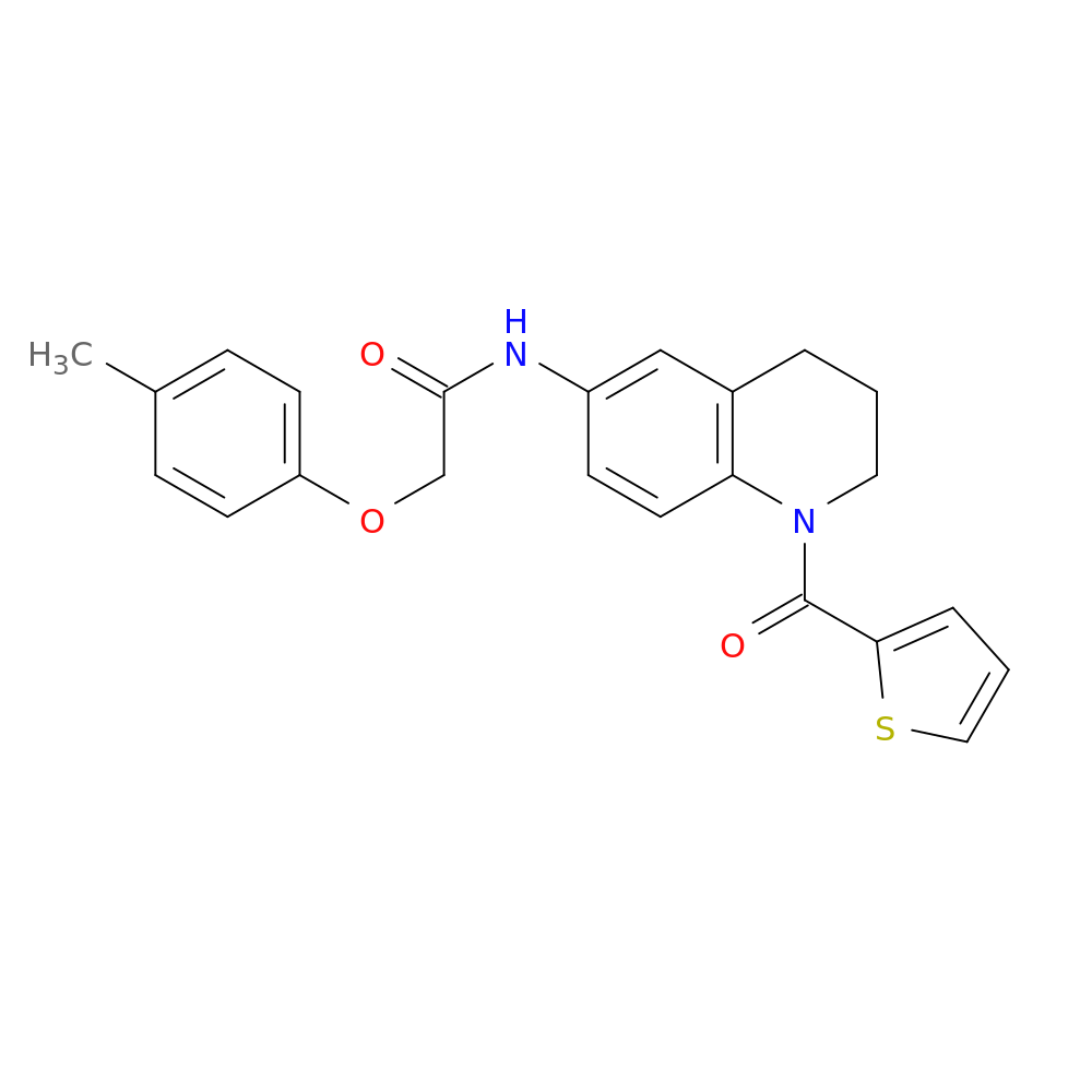 2-(4-methylphenoxy)-N-[1-(thiophene-2-carbonyl)-1,2,3,4-tetrahydroquinolin-6-yl]acetamide