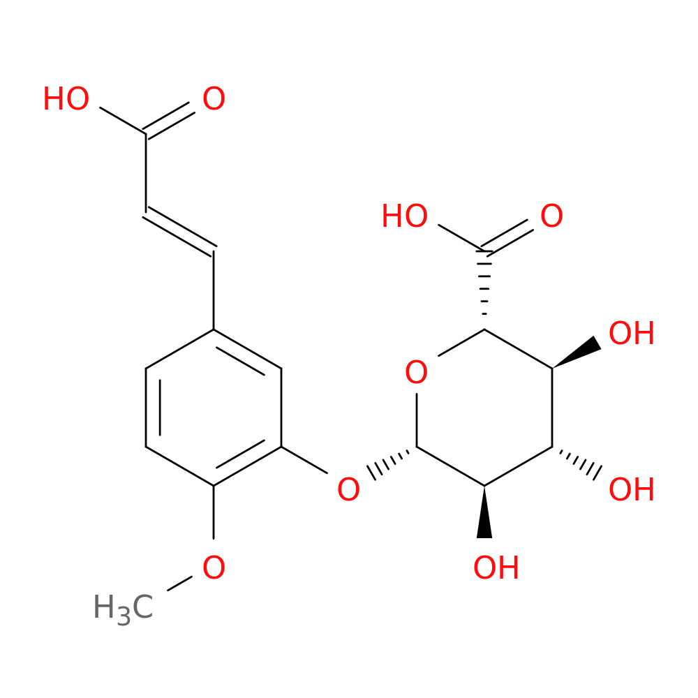 5-(2-Carboxyethenyl)-2-Methoxyphenyl β-D-Glucopyranosiduronic Acid