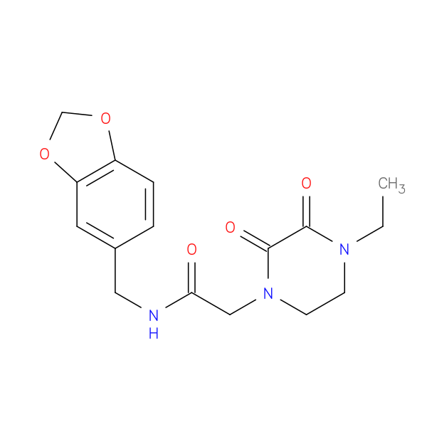 N-[(2H-1,3-benzodioxol-5-yl)methyl]-2-(4-ethyl-2,3-dioxopiperazin-1-yl)acetamide