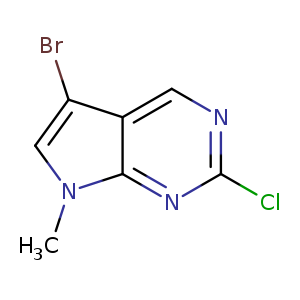 7H-Pyrrolo[2,3-d]pyrimidine, 5-bromo-2-chloro-7-methyl-