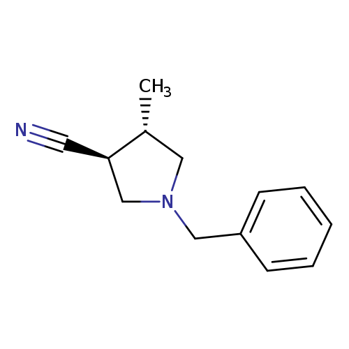 "(3S,4S)-1-benzyl-4-methylpyrrolidine-3-carbonitrile"