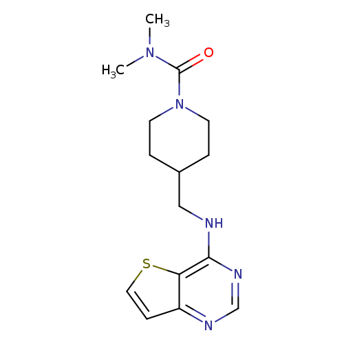 N,N-dimethyl-4-[({thieno[3,2-d]pyrimidin-4-yl}amino)methyl]piperidine-1-carboxamide