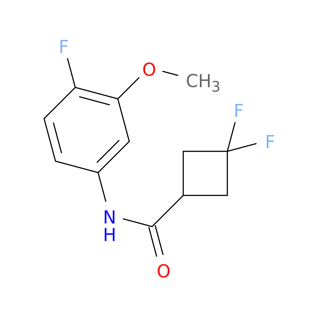 3,3-difluoro-N-(4-fluoro-3-methoxyphenyl)cyclobutane-1-carboxamide