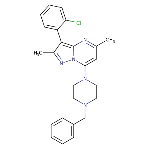 1-benzyl-4-[3-(2-chlorophenyl)-2,5-dimethylpyrazolo[1,5-a]pyrimidin-7-yl]piperazine