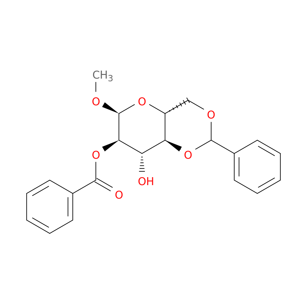 α-D-Glucopyranoside, methyl 4,6-O-(phenylmethylene)-, 2-benzoate