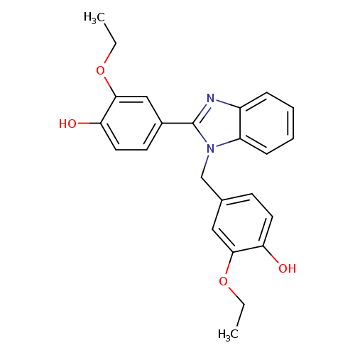 2-ethoxy-4-{1-[(3-ethoxy-4-hydroxyphenyl)methyl]-1H-1,3-benzodiazol-2-yl}phenol