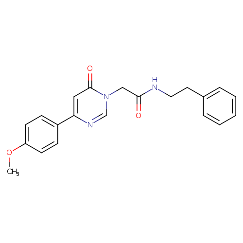 2-[4-(4-methoxyphenyl)-6-oxo-1,6-dihydropyrimidin-1-yl]-N-(2-phenylethyl)acetamide