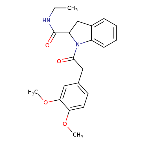 1-[2-(3,4-dimethoxyphenyl)acetyl]-N-ethyl-2,3-dihydro-1H-indole-2-carboxamide