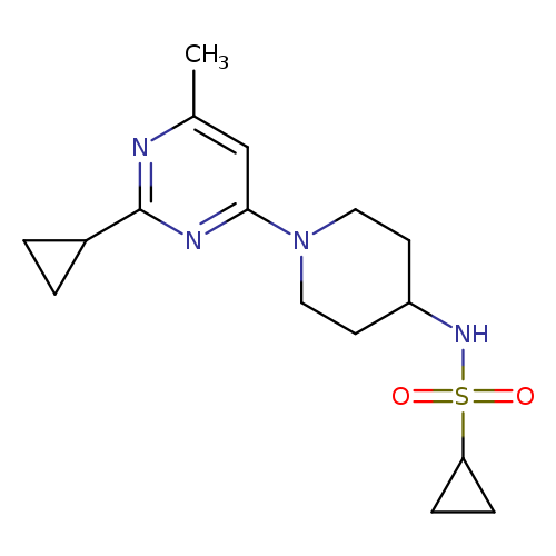 N-[1-(2-cyclopropyl-6-methylpyrimidin-4-yl)piperidin-4-yl]cyclopropanesulfonamide