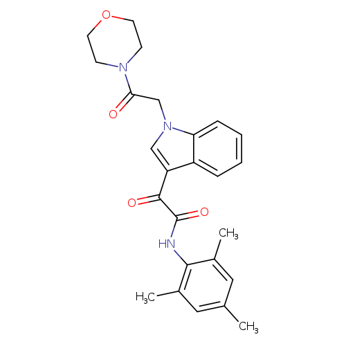 2-{1-[2-(morpholin-4-yl)-2-oxoethyl]-1H-indol-3-yl}-2-oxo-N-(2,4,6-trimethylphenyl)acetamide