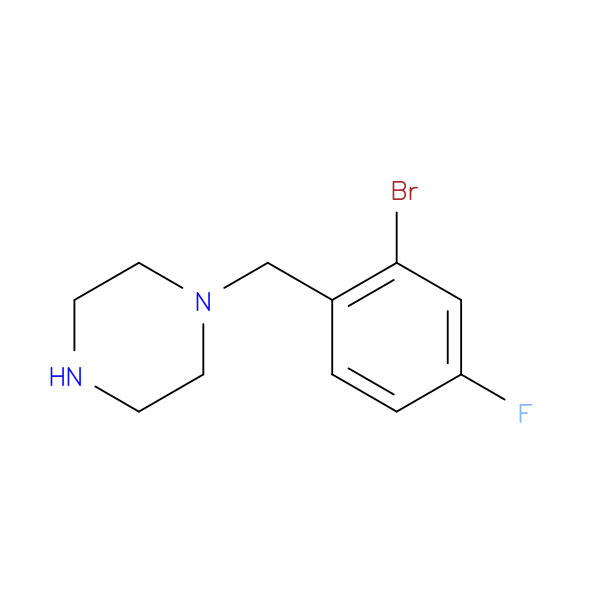 2-Bromo-4-fluoro-1-(piperazinomethyl)benzene