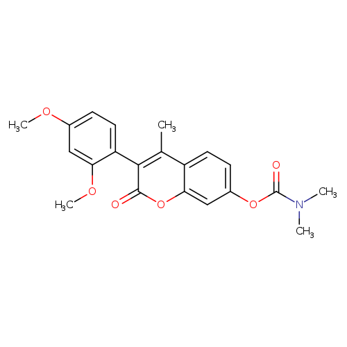 3-(2,4-dimethoxyphenyl)-4-methyl-2-oxo-2H-chromen-7-yl N,N-dimethylcarbamate