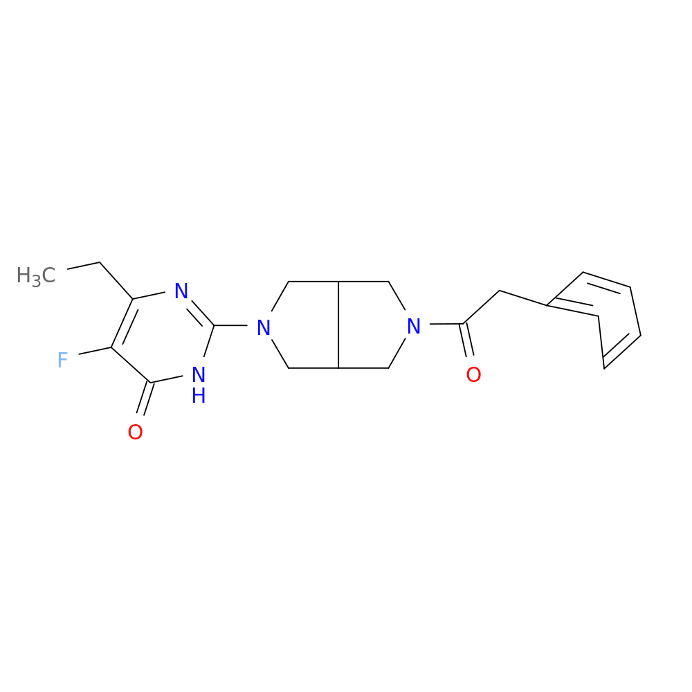 6-ethyl-5-fluoro-2-[5-(2-phenylacetyl)-octahydropyrrolo[3,4-c]pyrrol-2-yl]-3,4-dihydropyrimidin-4-one