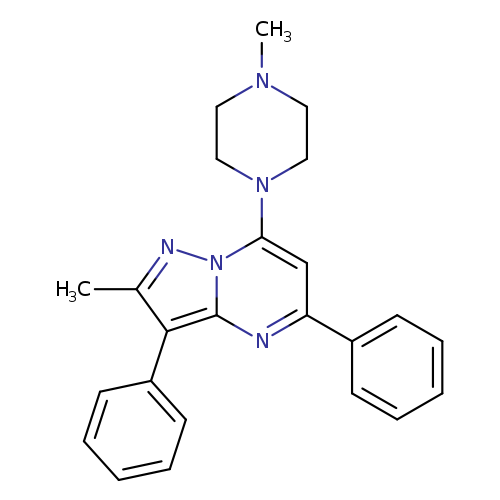 1-methyl-4-{2-methyl-3,5-diphenylpyrazolo[1,5-a]pyrimidin-7-yl}piperazine