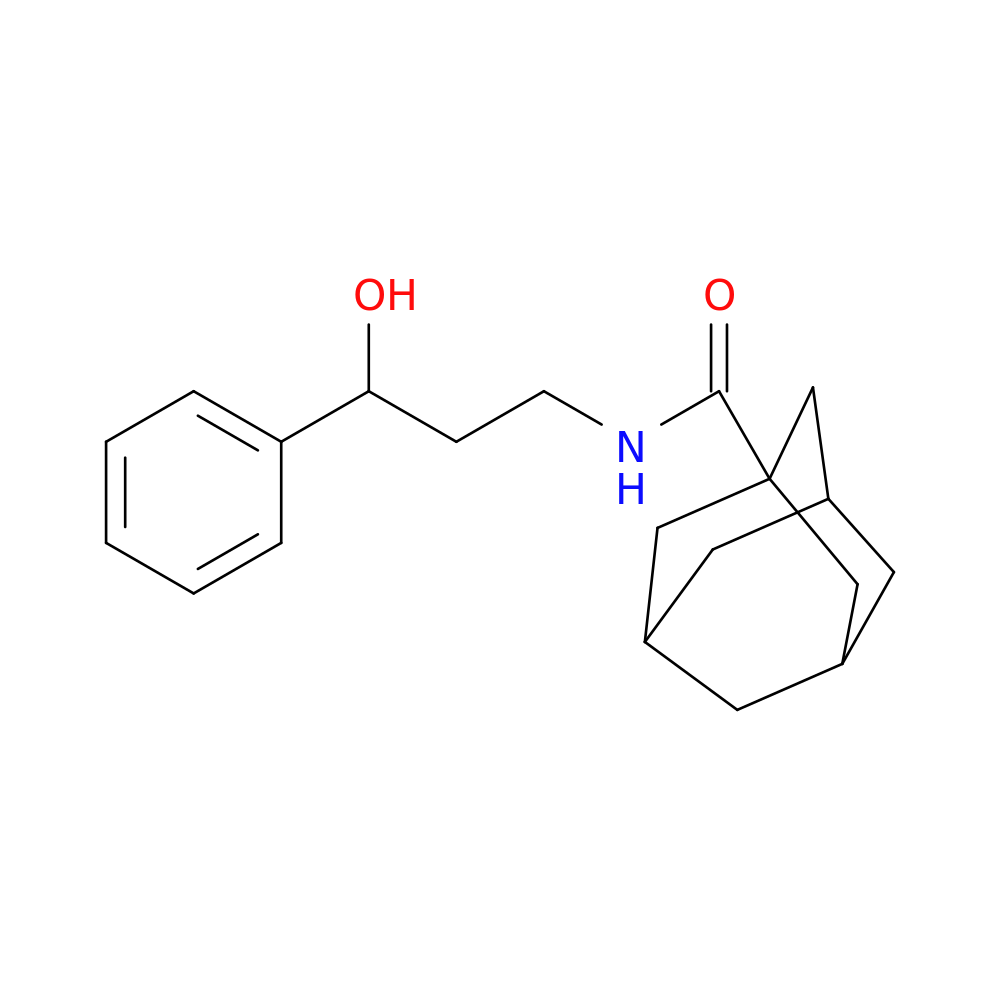 N-(3-hydroxy-3-phenylpropyl)adamantane-1-carboxamide