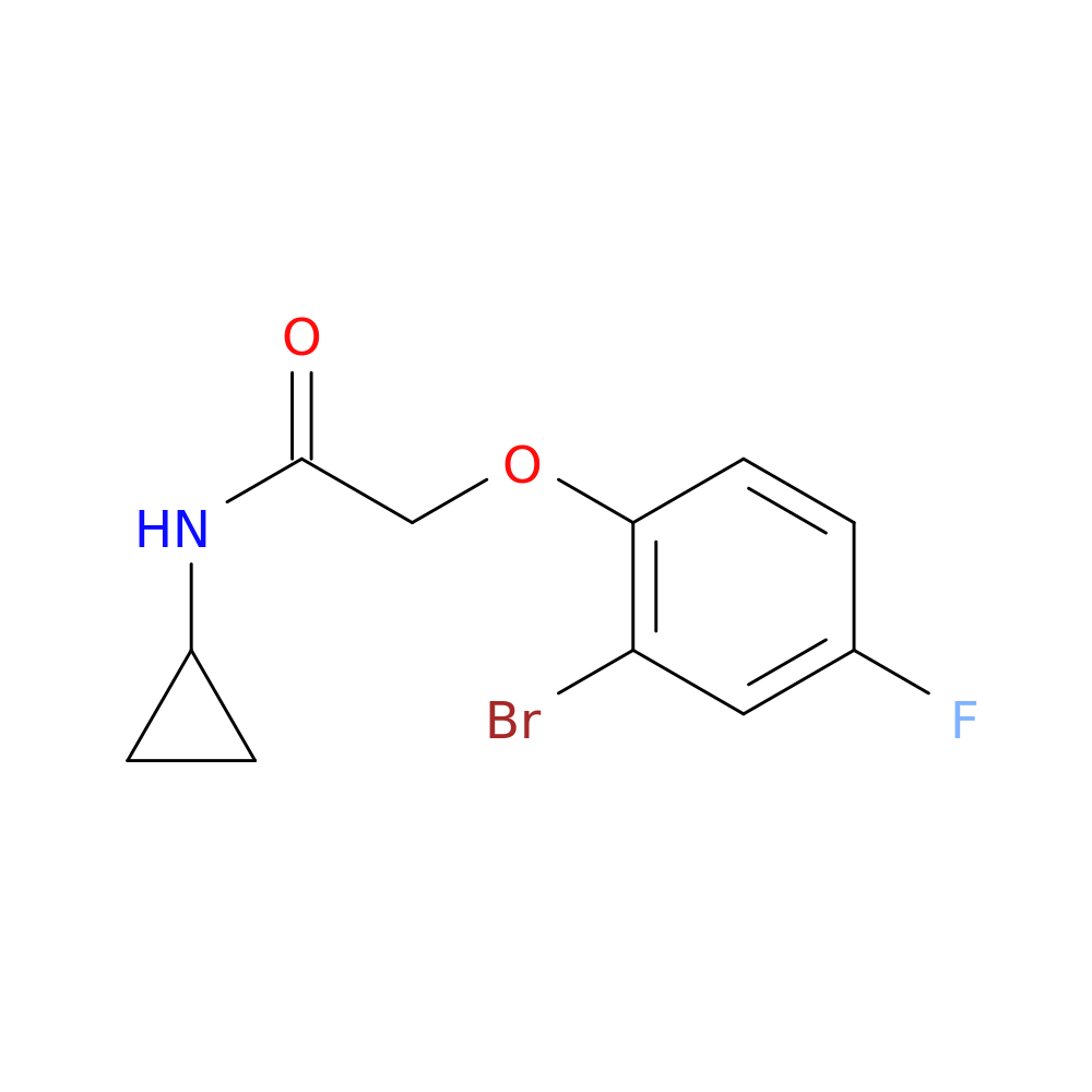 2-(2-Bromo-4-fluorophenoxy)-N-cyclopropylacetamide