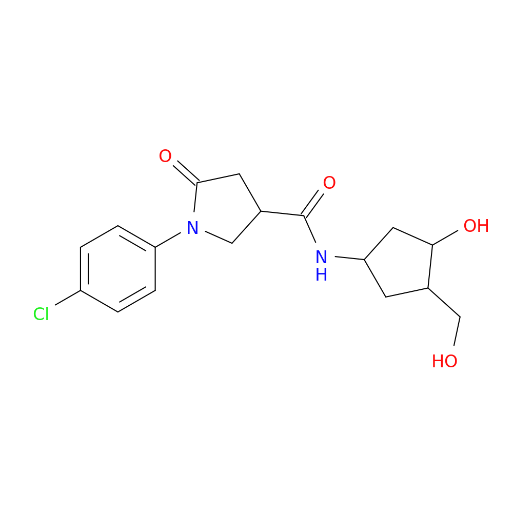 1-(4-chlorophenyl)-N-[3-hydroxy-4-(hydroxymethyl)cyclopentyl]-5-oxopyrrolidine-3-carboxamide