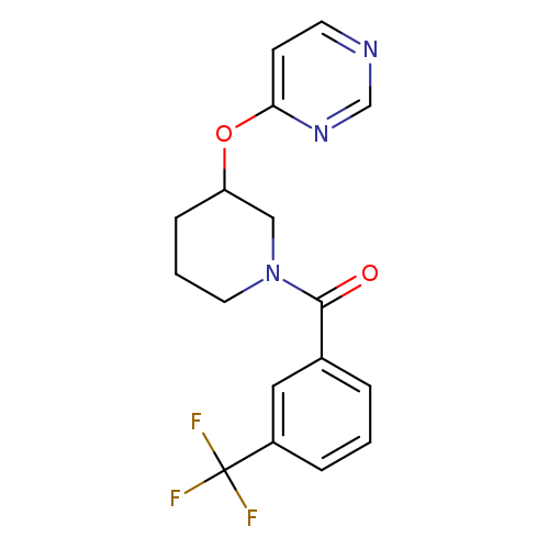 4-({1-[3-(trifluoromethyl)benzoyl]piperidin-3-yl}oxy)pyrimidine