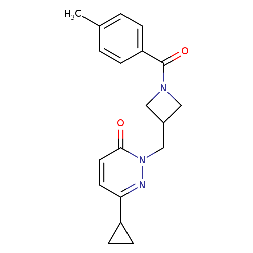 6-cyclopropyl-2-{[1-(4-methylbenzoyl)azetidin-3-yl]methyl}-2,3-dihydropyridazin-3-one