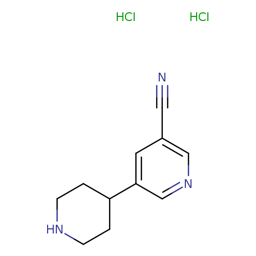 3-Pyridinecarbonitrile, 5-(4-piperidinyl)-, hydrochloride (1:2)