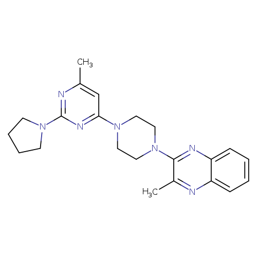 2-methyl-3-{4-[6-methyl-2-(pyrrolidin-1-yl)pyrimidin-4-yl]piperazin-1-yl}quinoxaline