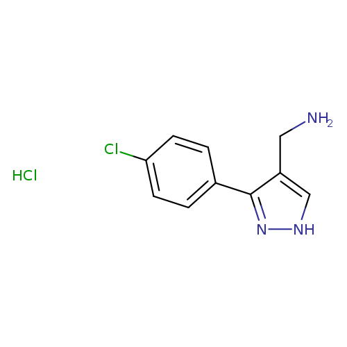 {[3-(4-chlorophenyl)-1H-pyrazol-4-yl]methyl}amine hydrochloride