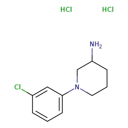 1-(3-chlorophenyl)piperidin-3-amine dihydrochloride