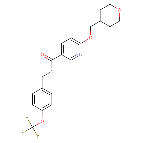 6-[(oxan-4-yl)methoxy]-N-{[4-(trifluoromethoxy)phenyl]methyl}pyridine-3-carboxamide