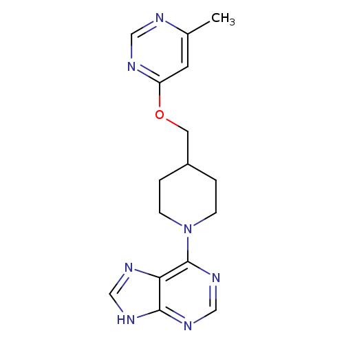 6-(4-{[(6-methylpyrimidin-4-yl)oxy]methyl}piperidin-1-yl)-9H-purine