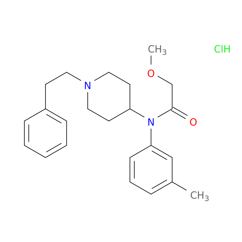 2-methoxy-N-(1-phenethylpiperidin-4-yl)-N-(m-tolyl)acetamide,monohydrochloride