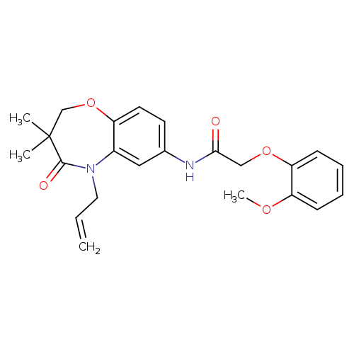 N-[3,3-dimethyl-4-oxo-5-(prop-2-en-1-yl)-2,3,4,5-tetrahydro-1,5-benzoxazepin-7-yl]-2-(2-methoxyphenoxy)acetamide