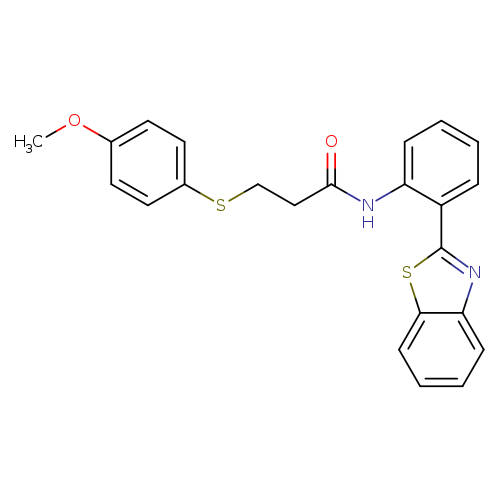 N-[2-(1,3-benzothiazol-2-yl)phenyl]-3-[(4-methoxyphenyl)sulfanyl]propanamide