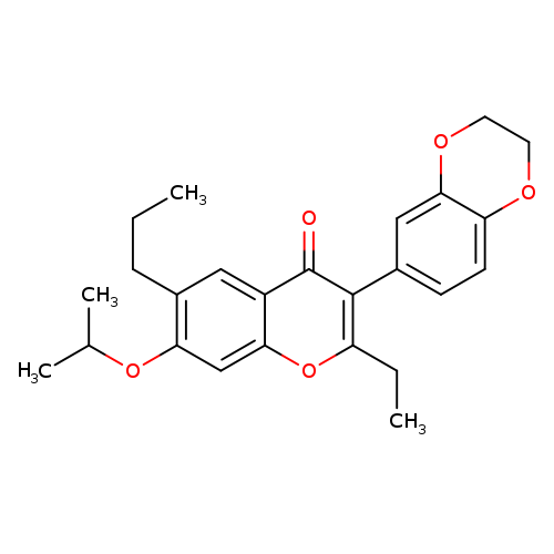 3-(2,3-dihydro-1,4-benzodioxin-6-yl)-2-ethyl-7-(propan-2-yloxy)-6-propyl-4H-chromen-4-one