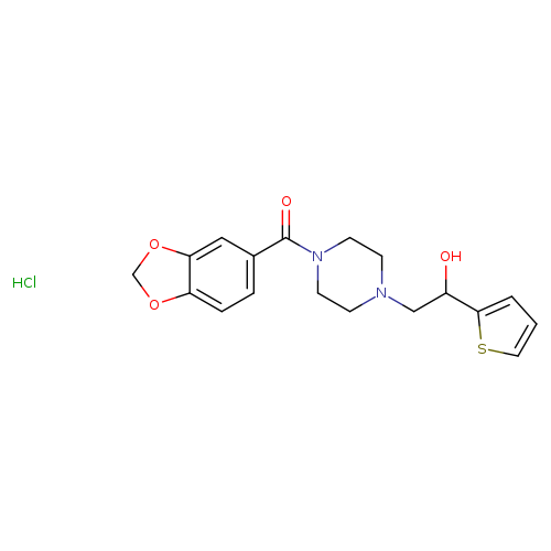 2-[4-(2H-1,3-benzodioxole-5-carbonyl)piperazin-1-yl]-1-(thiophen-2-yl)ethan-1-ol hydrochloride