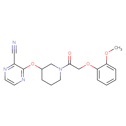 3-({1-[2-(2-methoxyphenoxy)acetyl]piperidin-3-yl}oxy)pyrazine-2-carbonitrile