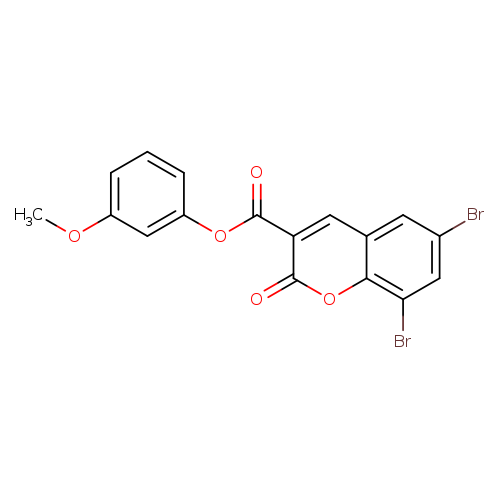 3-methoxyphenyl 6,8-dibromo-2-oxo-2H-chromene-3-carboxylate