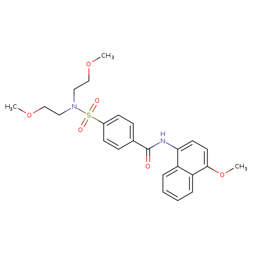 4-[bis(2-methoxyethyl)sulfamoyl]-N-(4-methoxynaphthalen-1-yl)benzamide