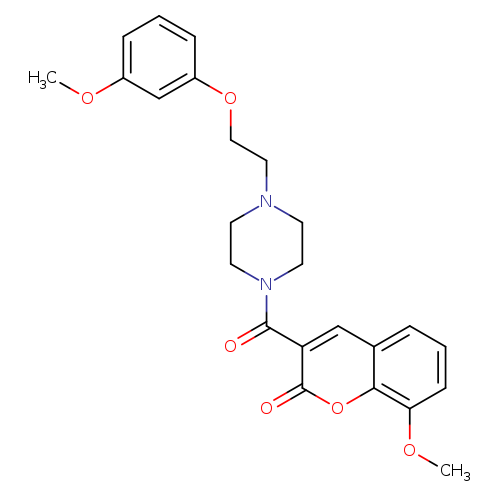 8-methoxy-3-{4-[2-(3-methoxyphenoxy)ethyl]piperazine-1-carbonyl}-2H-chromen-2-one