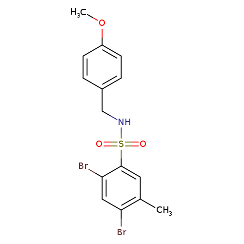 2,4-dibromo-N-[(4-methoxyphenyl)methyl]-5-methylbenzene-1-sulfonamide