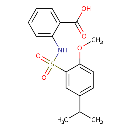 2-[2-methoxy-5-(propan-2-yl)benzenesulfonamido]benzoic acid
