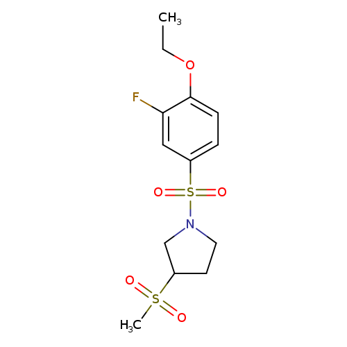 1-(4-ethoxy-3-fluorobenzenesulfonyl)-3-methanesulfonylpyrrolidine