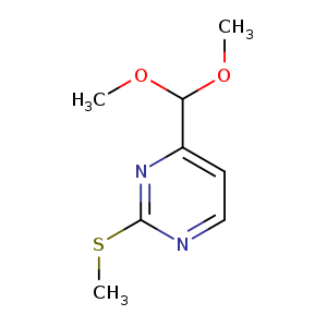 Pyrimidine, 4-(dimethoxymethyl)-2-(methylthio)-