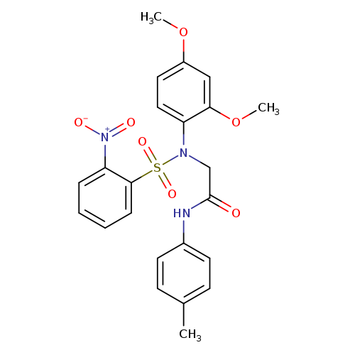 2-[[2,4-bis(methyloxy)phenyl]({2-nitrophenyl}sulfonyl)amino]-N-(4-methylphenyl)acetamide